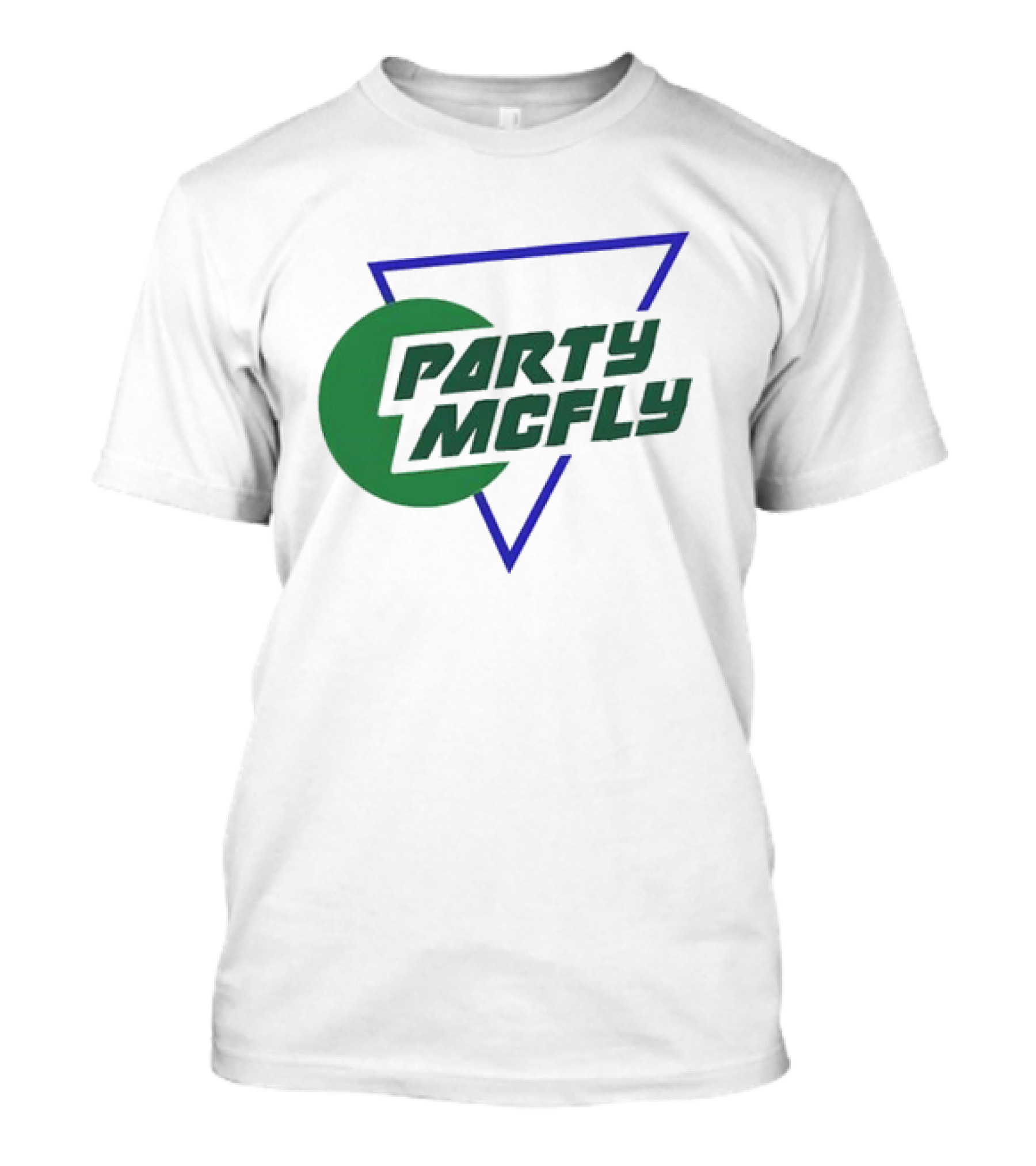 Party Mcfly Retro 80s Neon Triangle Circle T-Shirt