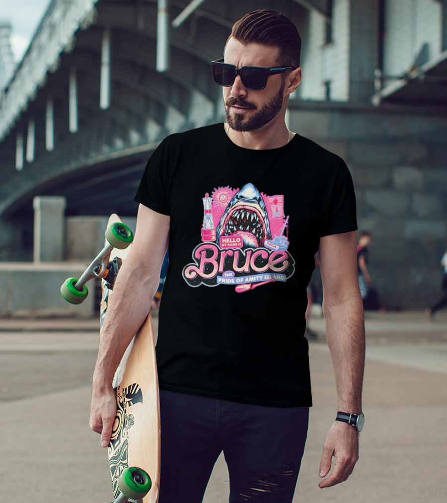 Bruce The Shark Hello My Name Is The Pride Of Amity Island Orca T-Shirt
