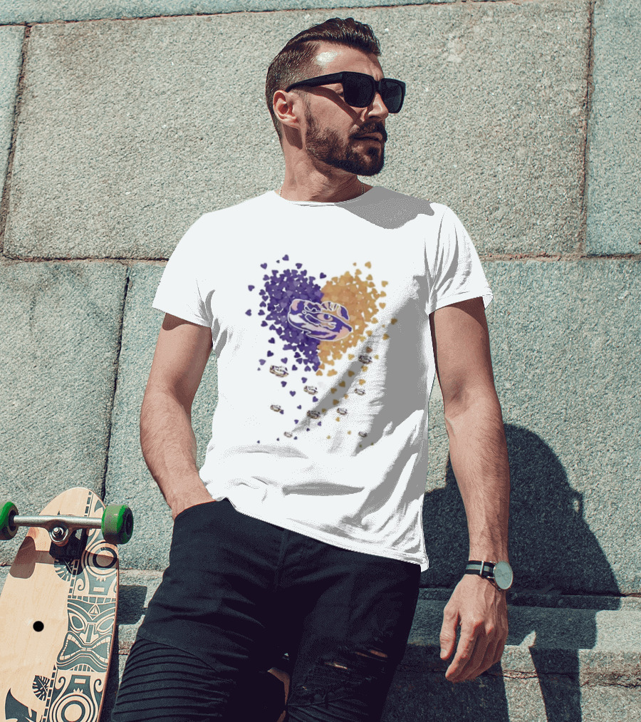 Heart Full Of LSU Tigers Geaux Tigers Purple And Gold T-Shirt