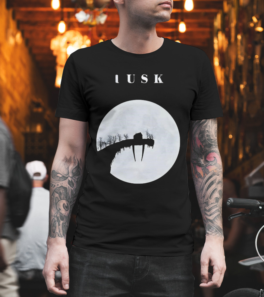 Tusk Moonlit Landscape With House And Trees T-Shirt