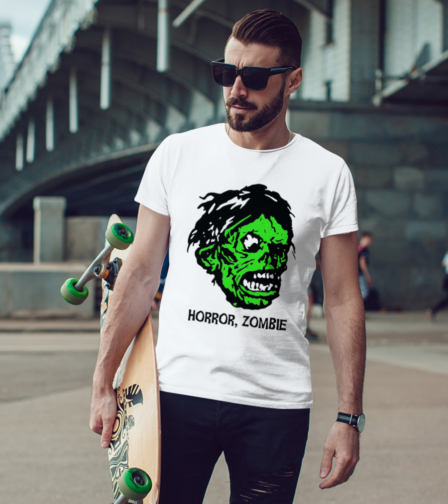 Kirk Hammett Horror Zombie Green Face T-Shirt