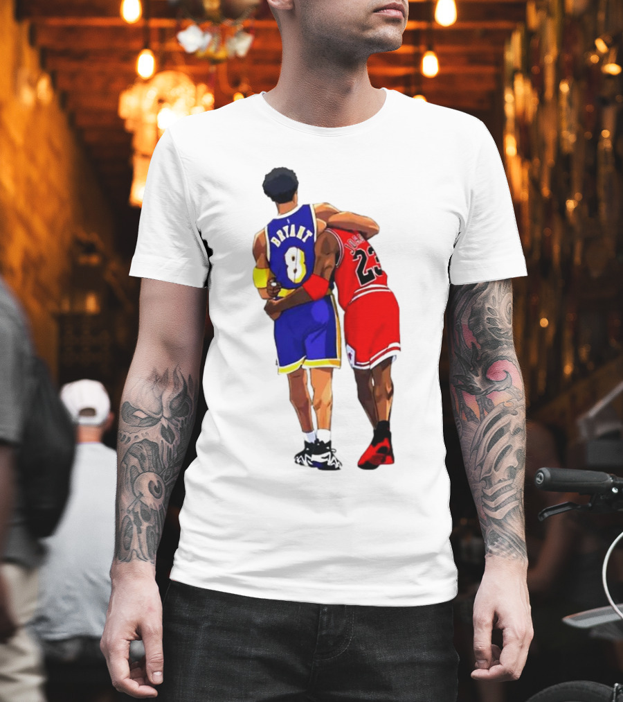 Bryant Los Angeles Lakers 8 and Jordan Chicago Bulls 23 Together Forever T-Shirt