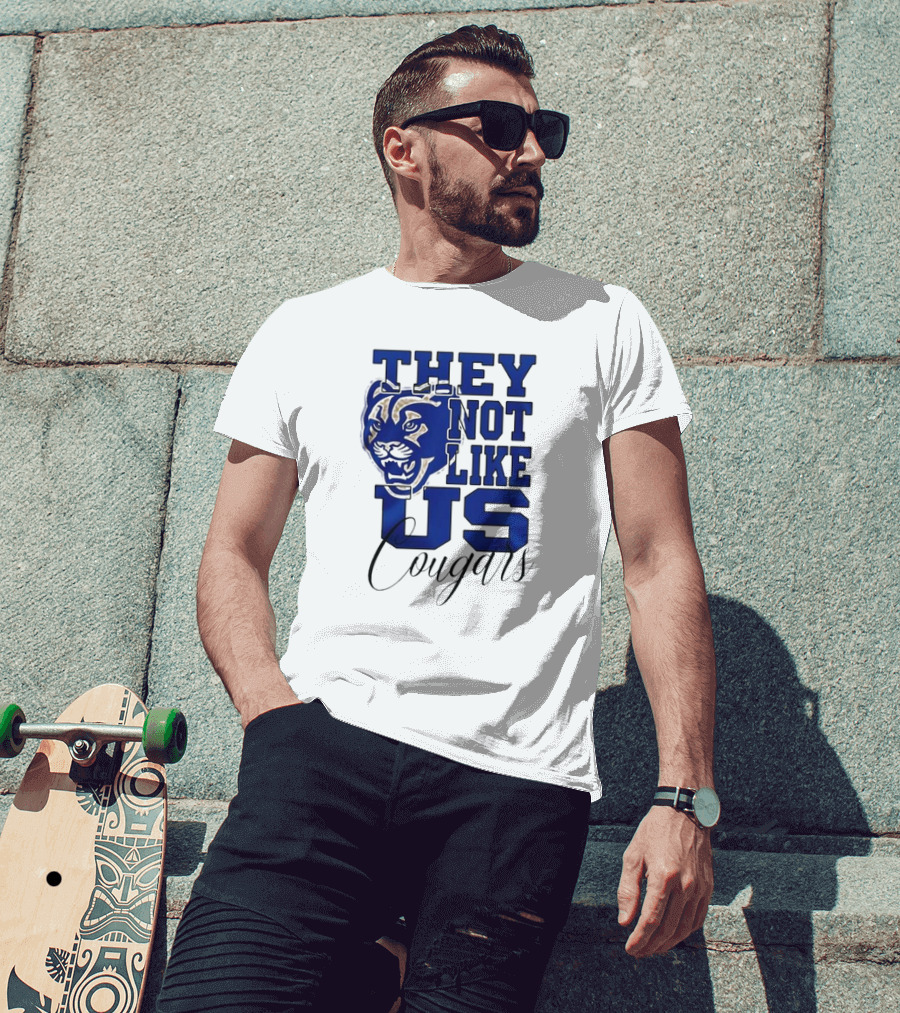 BYU Cougars They Not Like Us Cougars Football Team T-Shirt