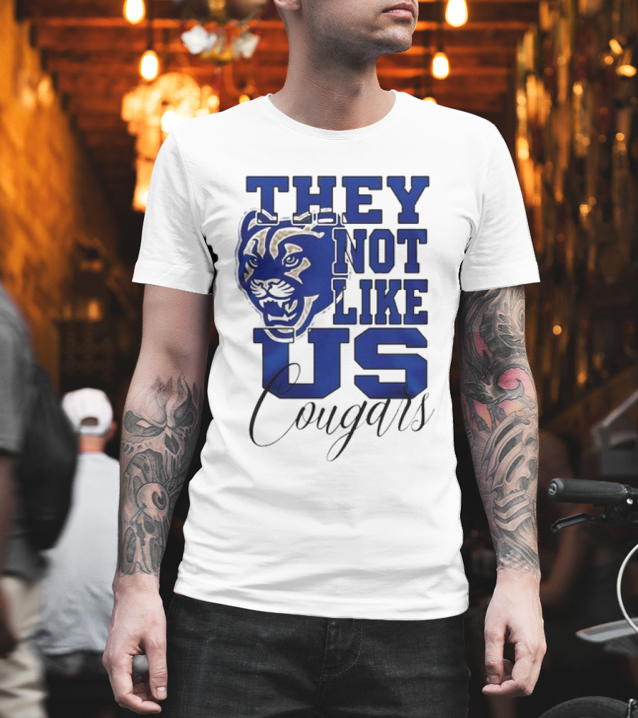 BYU Cougars They Not Like Us Cougars Football Team T-Shirt