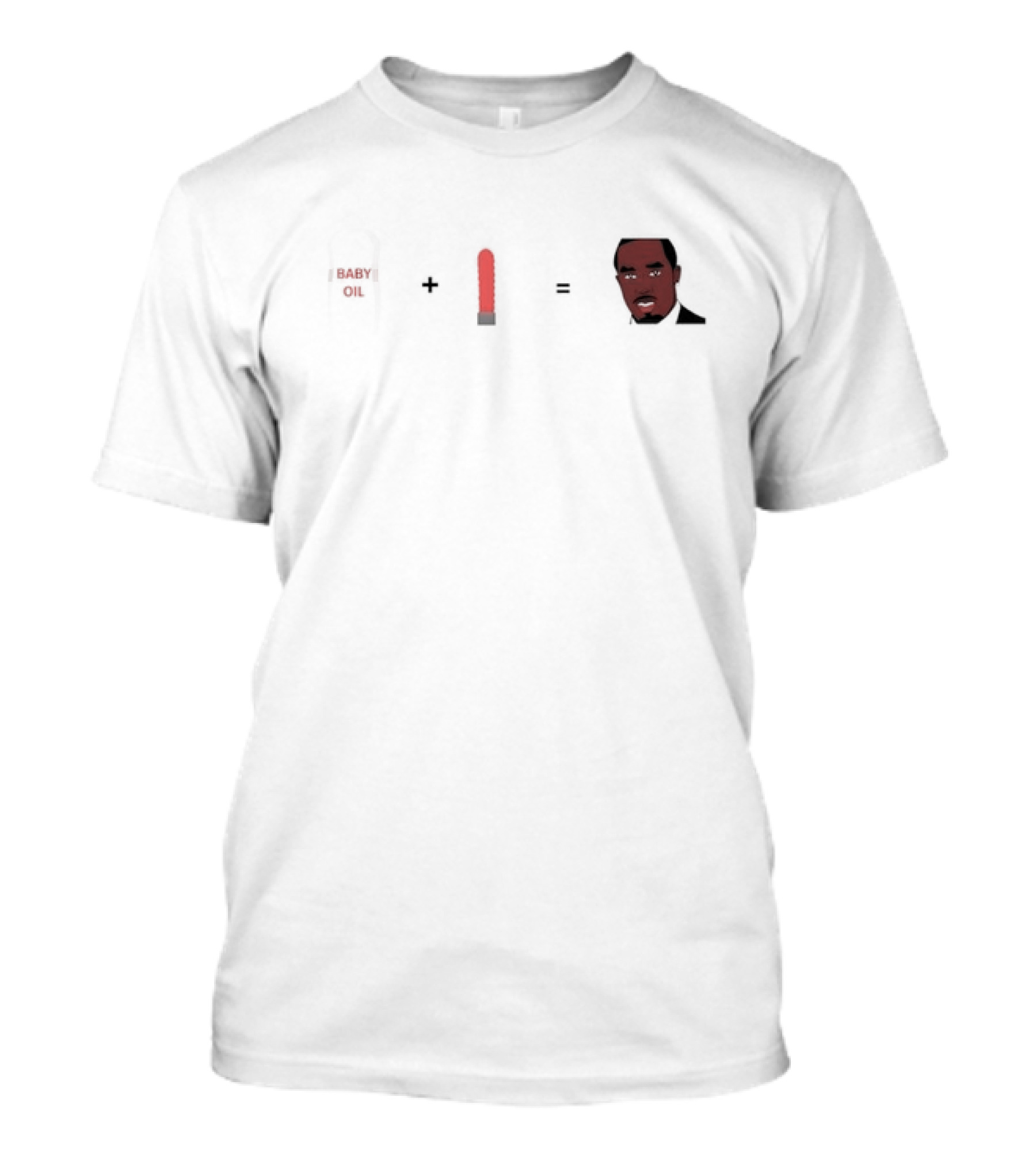 Baby Oil Plus Brush Equals Meme Diddy Face T-Shirt