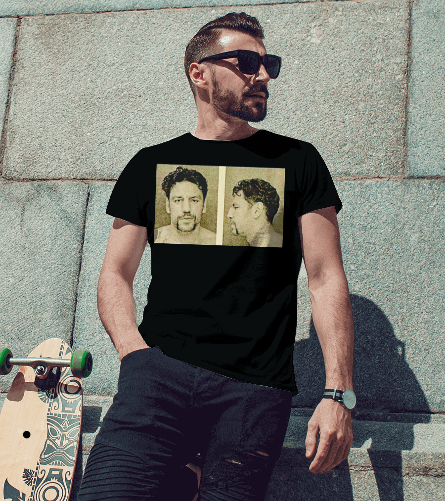 Milan Lucic Boston Bruins Mugshot Style Image T-Shirt