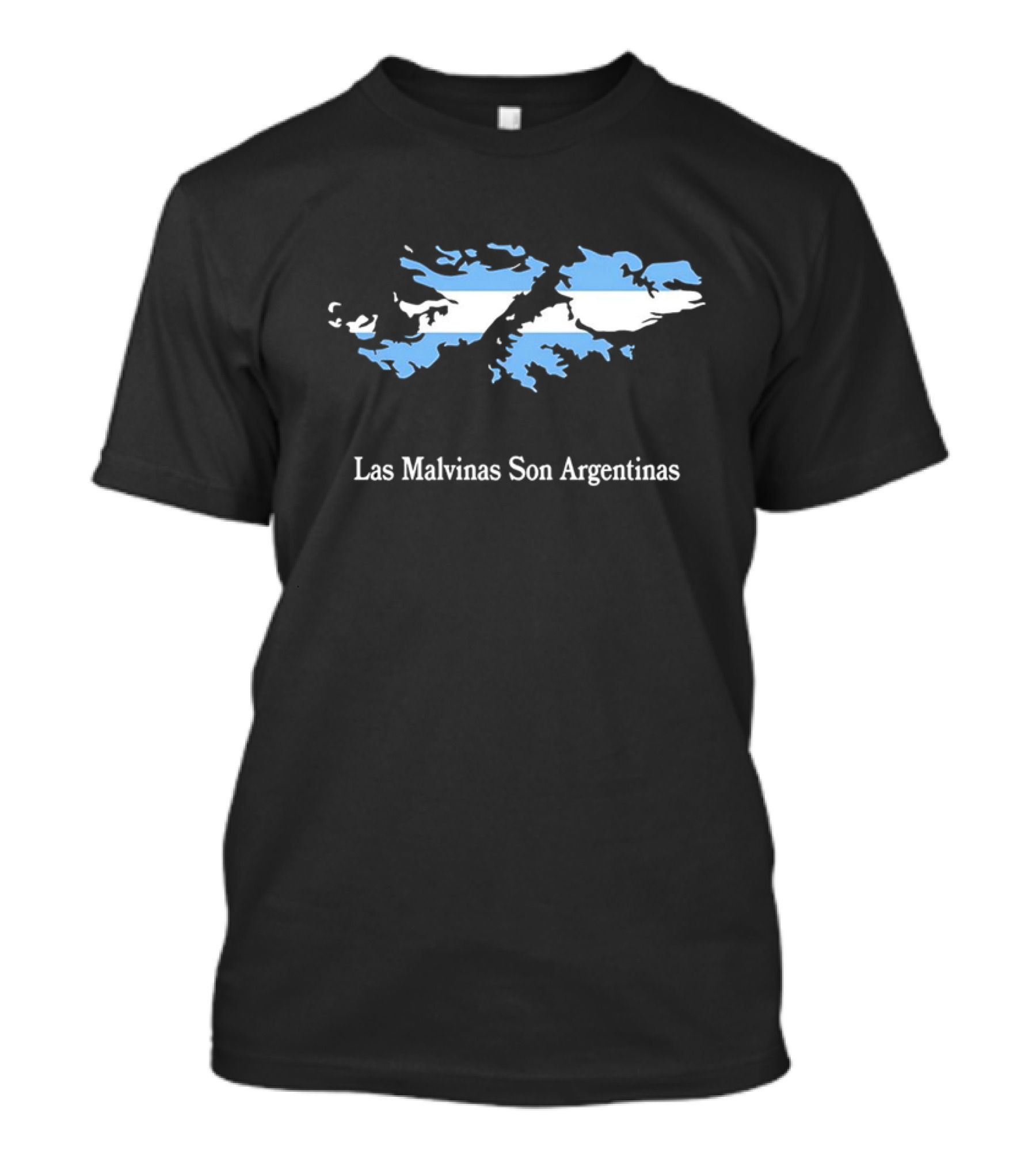 Las Malvinas Son Argentinas Map Blue White Flag T-Shirt