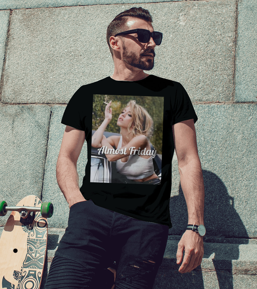 Almost Friday Sydney Sweeney Smoke Car T-Shirt