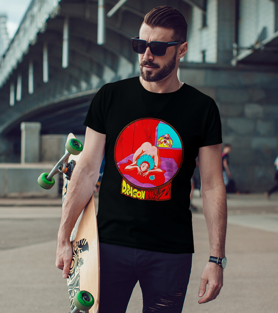 Dragon Ball Z Master Roshi Peeping Vintage Scene With Bulma T-Shirt