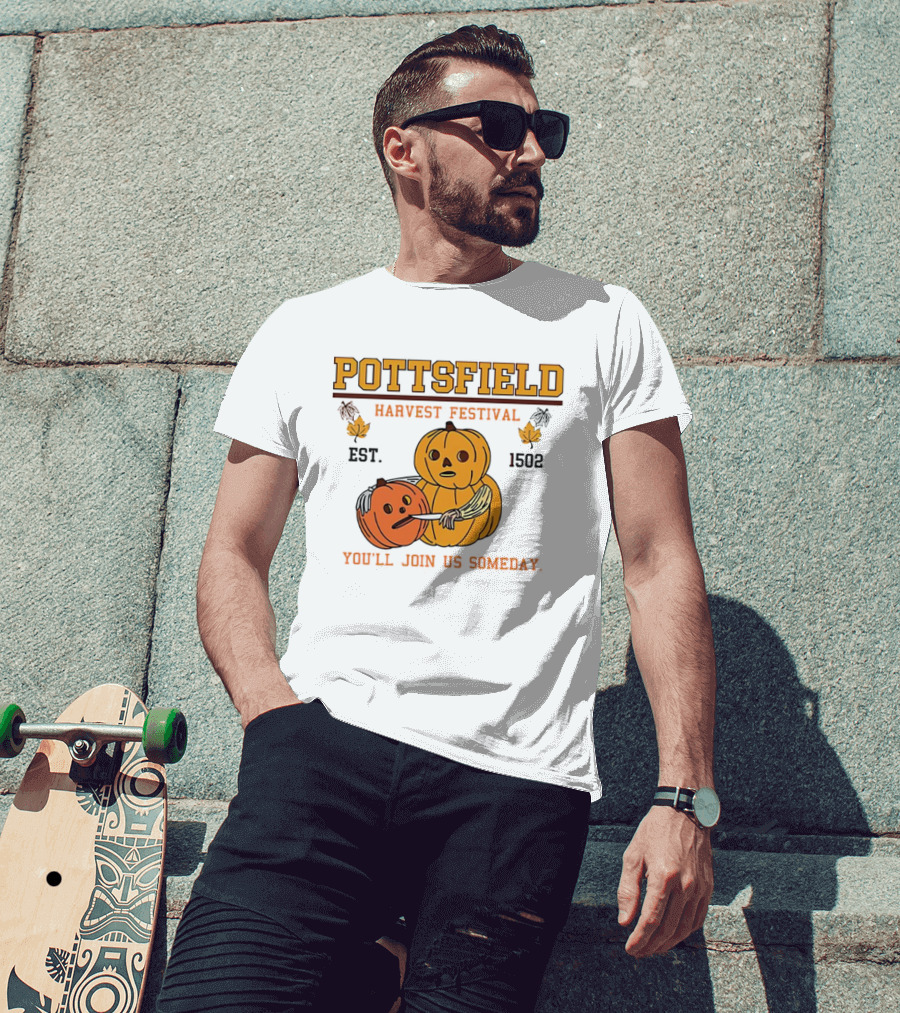 Pottsfield Harvest Festival Est. 1502 Pumpkin You'll Join Us Someday T-Shirt