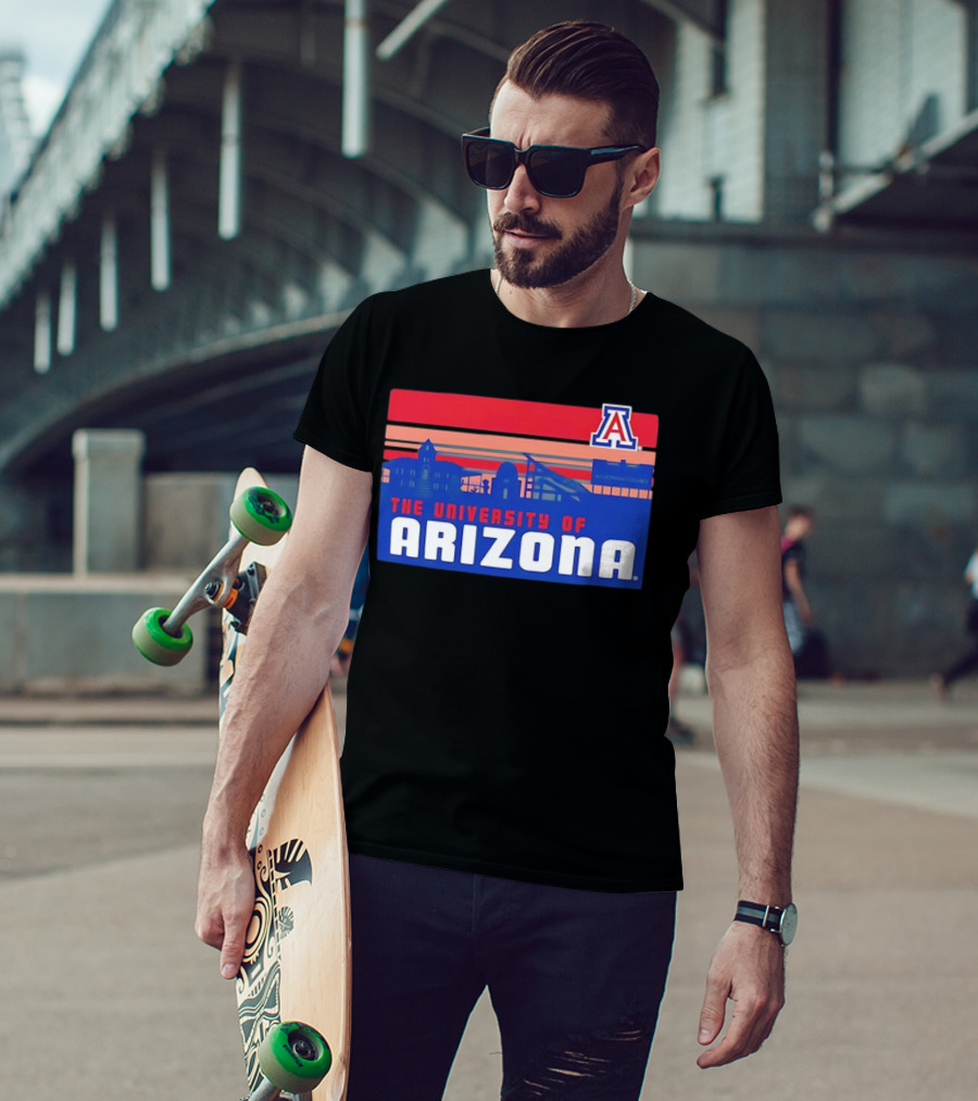Arizona Wildcats University Of Arizona Skyline Retro T-Shirt
