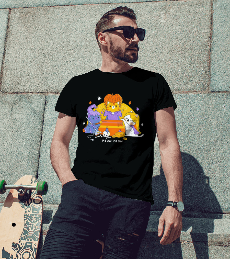 Meow Meow Hocus Pocus The Sanderson Cat Sisters T-Shirt