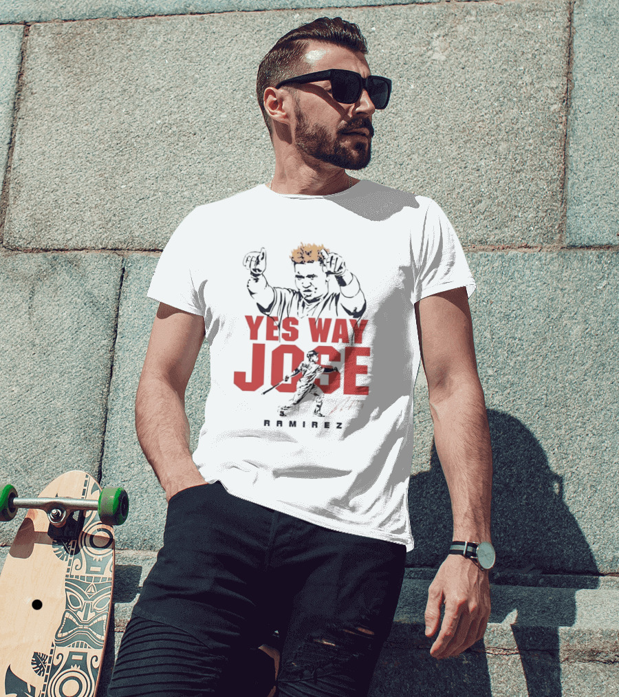 Yes Way Jose Ramirez Cleveland Baseball T-Shirt