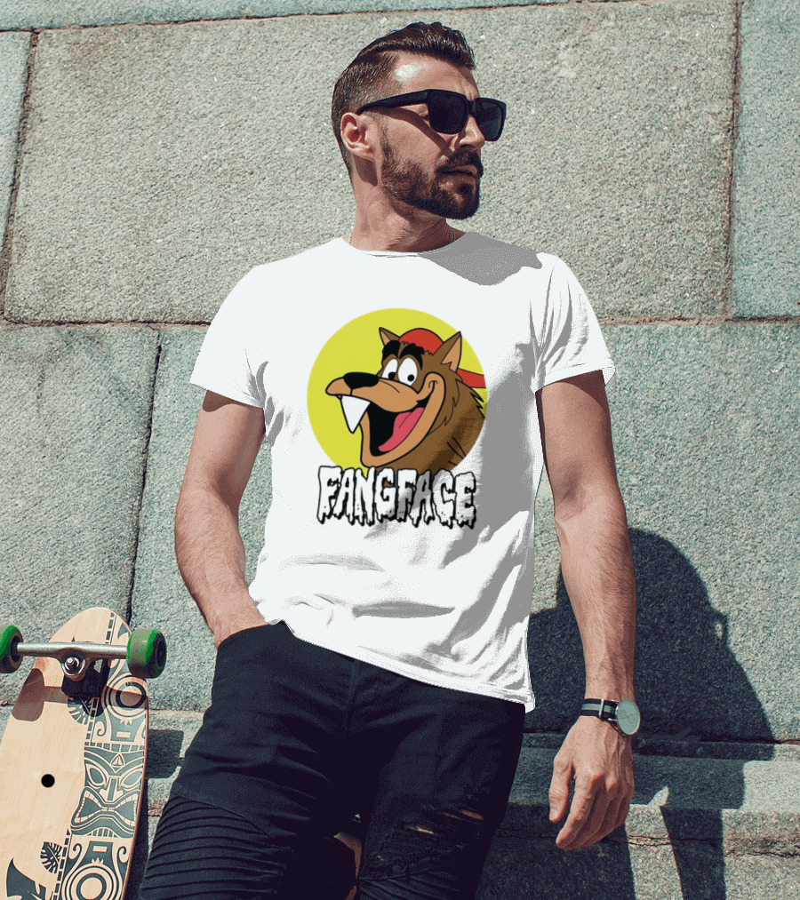 Fangface Cartoon Logo Meme T-Shirt