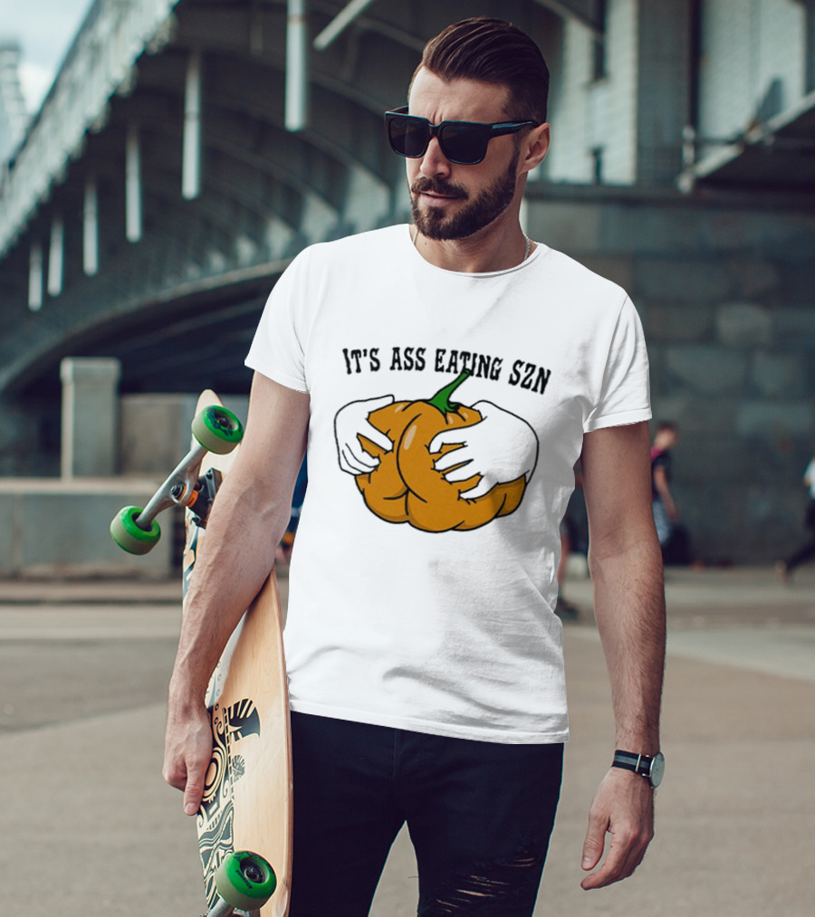 IT'S ASS EATING SZN Funny Autumn Pumpkin Hands T-Shirt