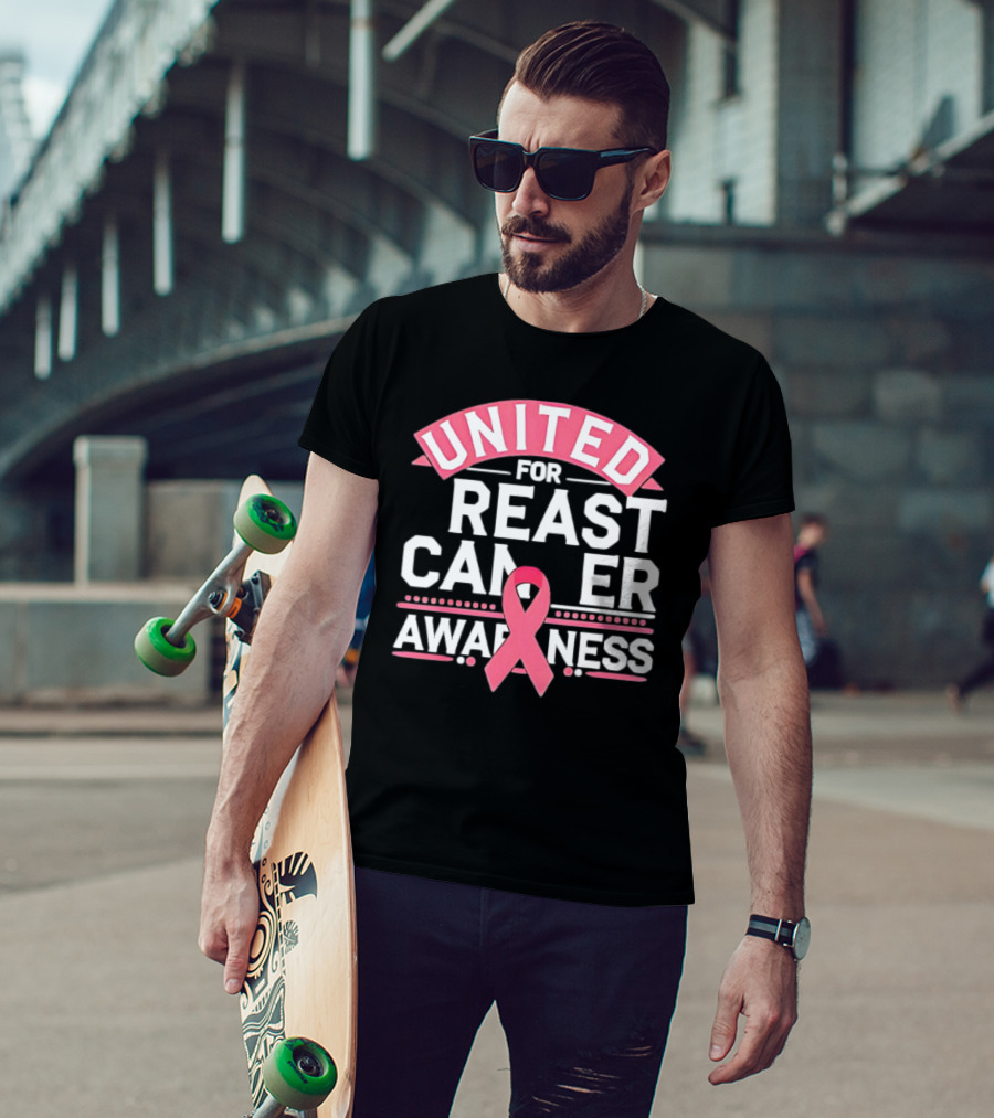 United For Breast Cancer Awareness Pink T-Shirt