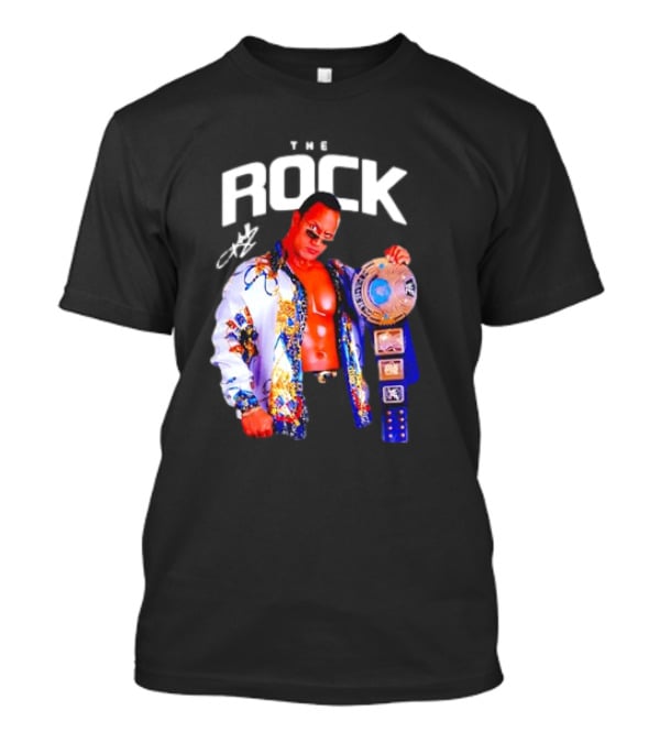 The Rock Wrestlemania Champion Medium Signature T-Shirt