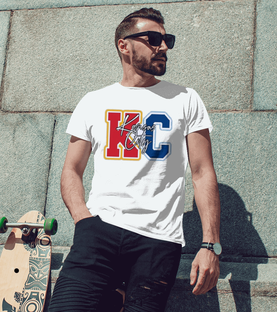 Kansas City Chiefs Royals Red Blue KC Kansas City T-Shirt