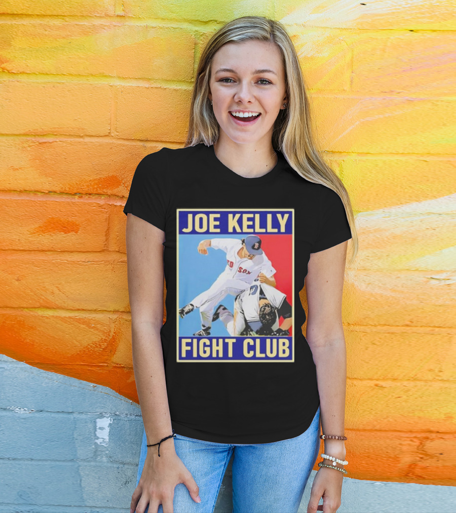 Joe Kelly Fight Club Red Sox Baseball Retro T-Shirt