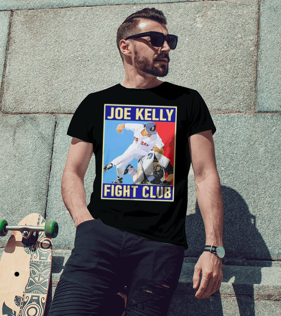 Joe Kelly Fight Club Red Sox Baseball Retro T-Shirt