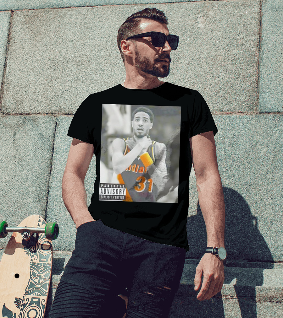 Tyrese Haliburton X Reggie Miller Indiana Pacers Knicks Killers Parental Advisory 31 T-Shirt