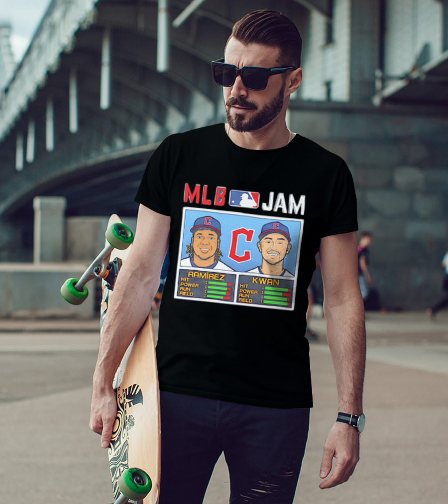 José Ramírez Steven Kwan Cleveland Guardians MLB Jam Vintage T-Shirt