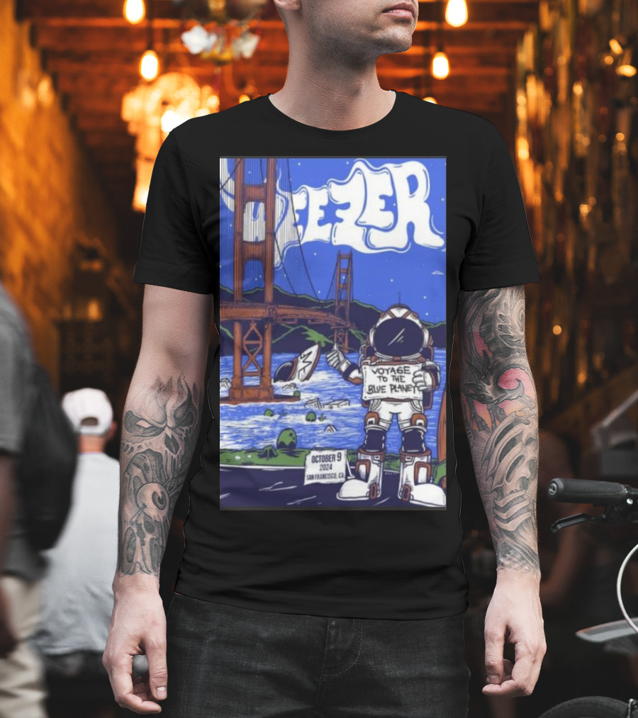 Weezer Voyage To The Blue Planet October 09 2024 San Francisco CA T-Shirt