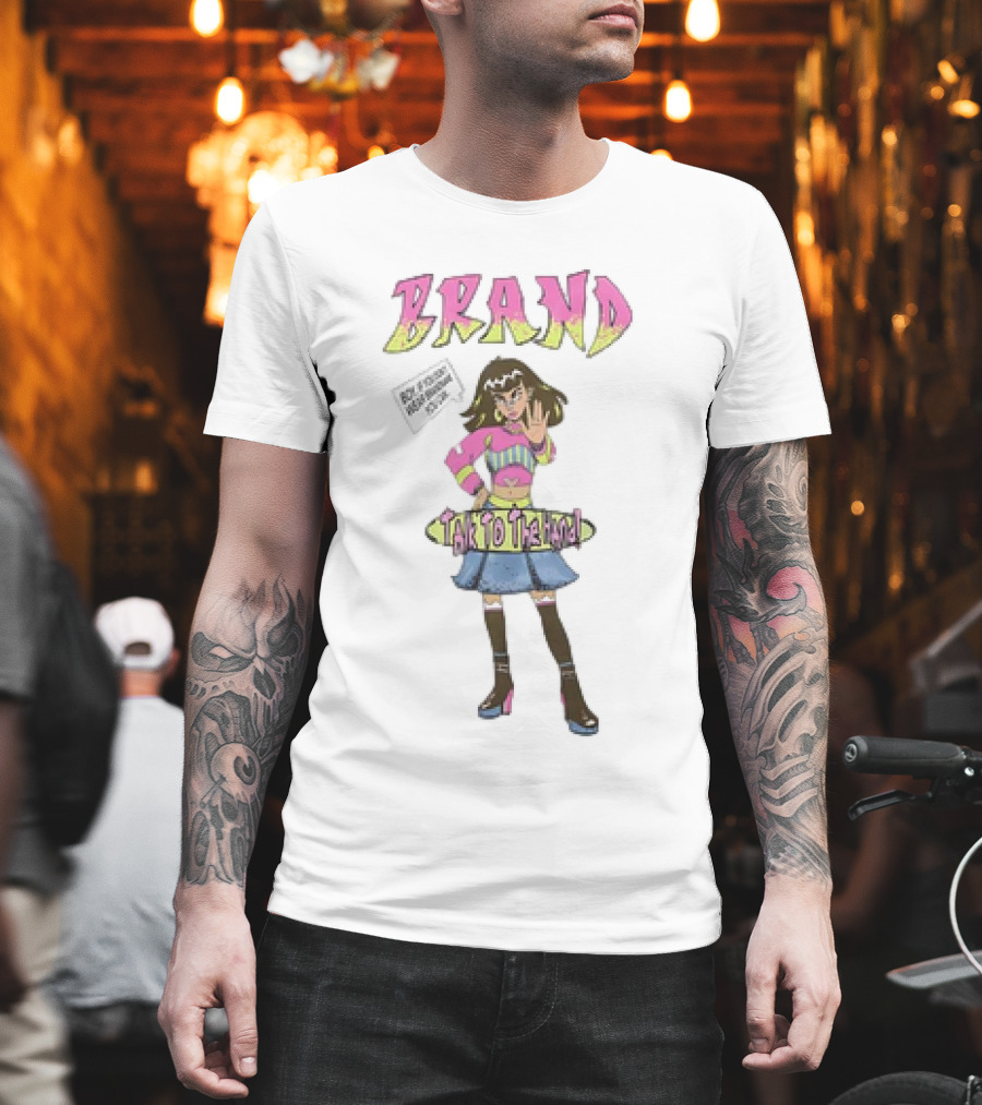 BRAND Skateboard Style Girl Talk To The Hand Retro Vibes T-Shirt