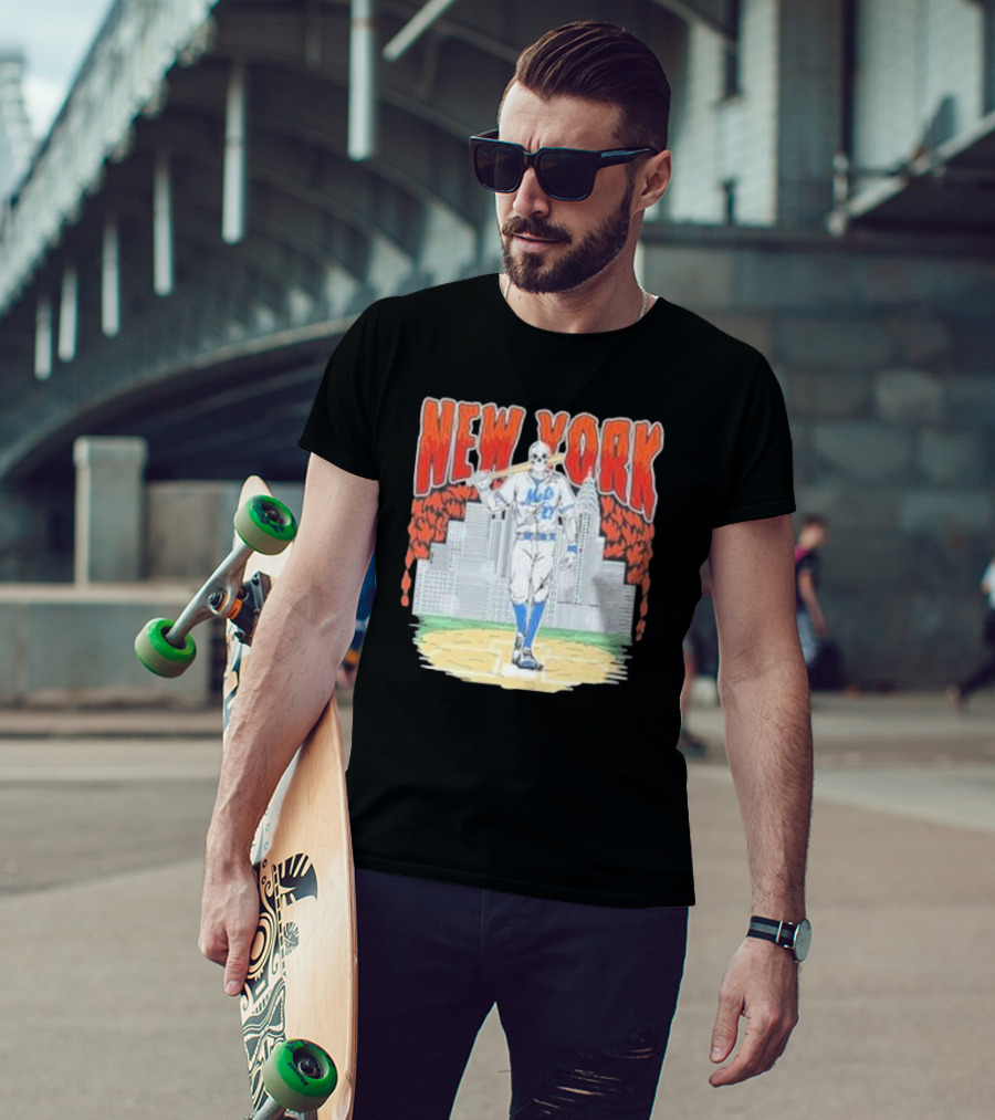 New York Mets Reed Garrett Skyline Baseball T-Shirt