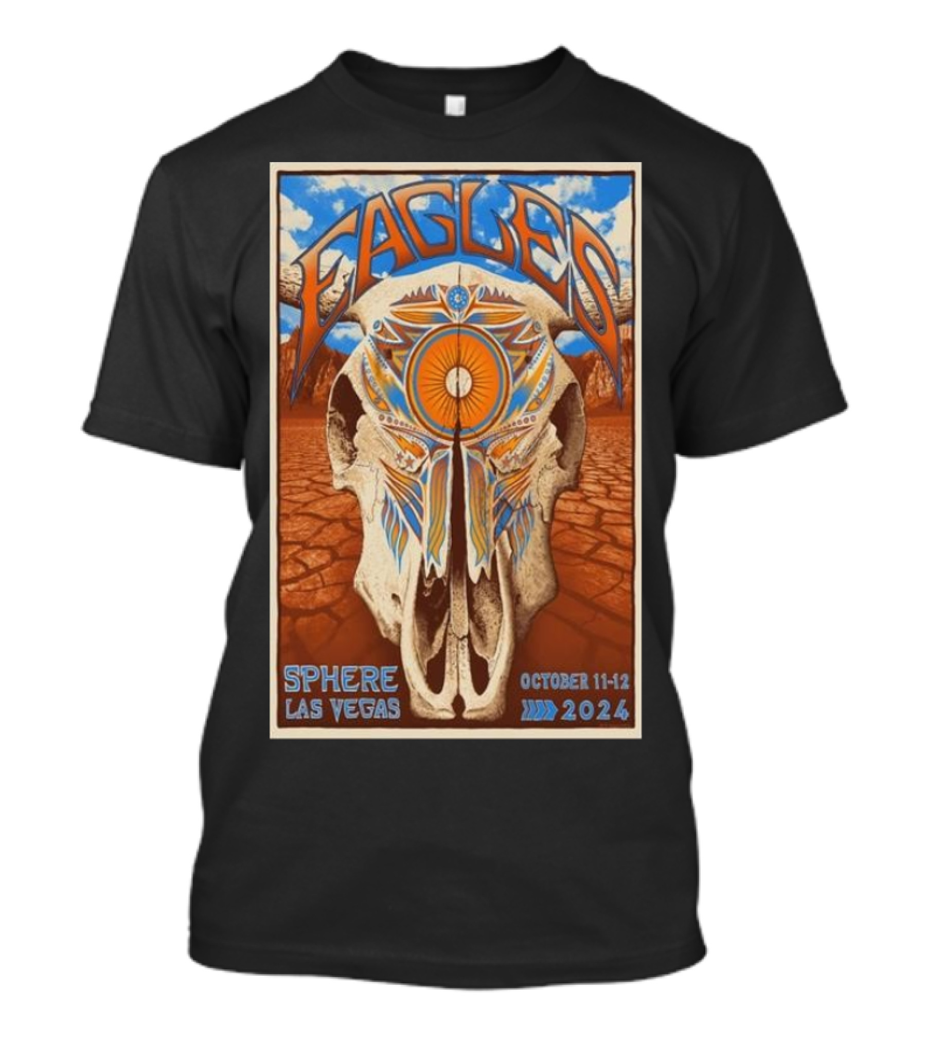 Eagles Las Vegas Sphere October 11-12 2024 Desert Skull T-Shirt
