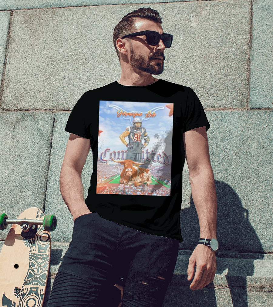 Jermayne Lole Committed Texas Longhorns Football Player Stadium And Mascot T-Shirt