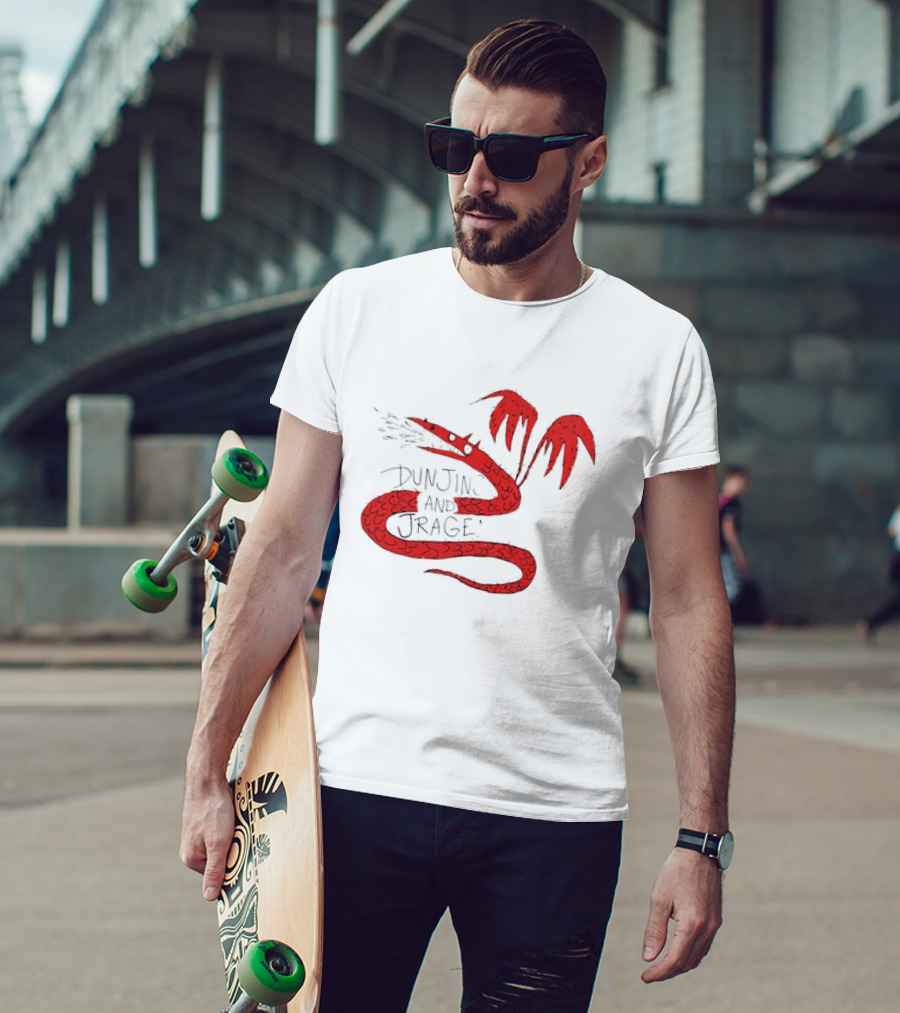 Dunjins And Jragens Fire-Breathing Red Serpent With Wings T-Shirt