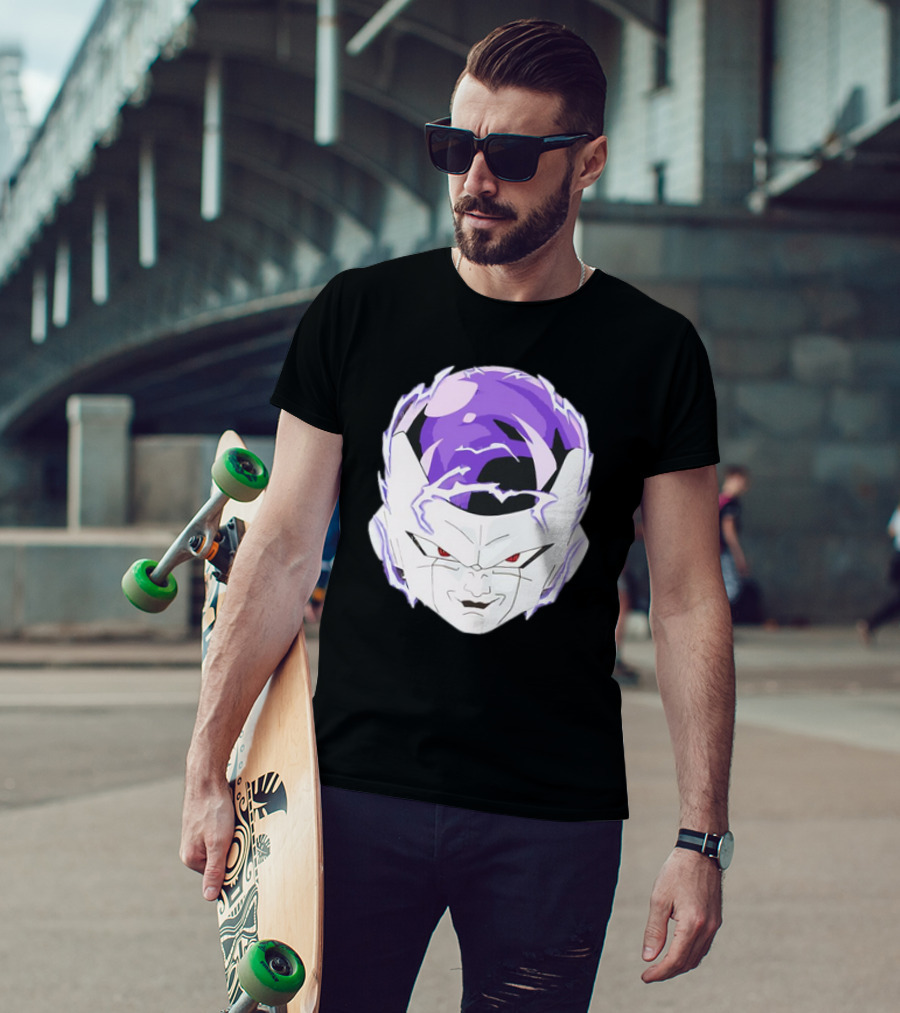 Frieza Dragon Ball Face With Purple Accents T-Shirt
