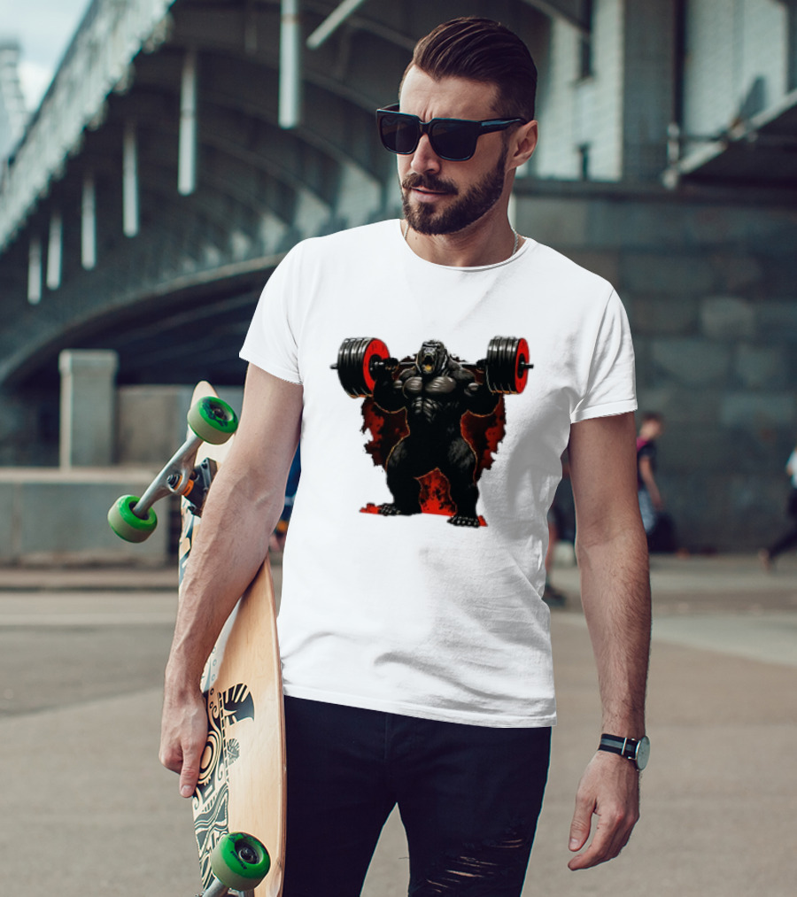 Gorilla Workout Beast Lifting Power Weights Gym T-Shirt