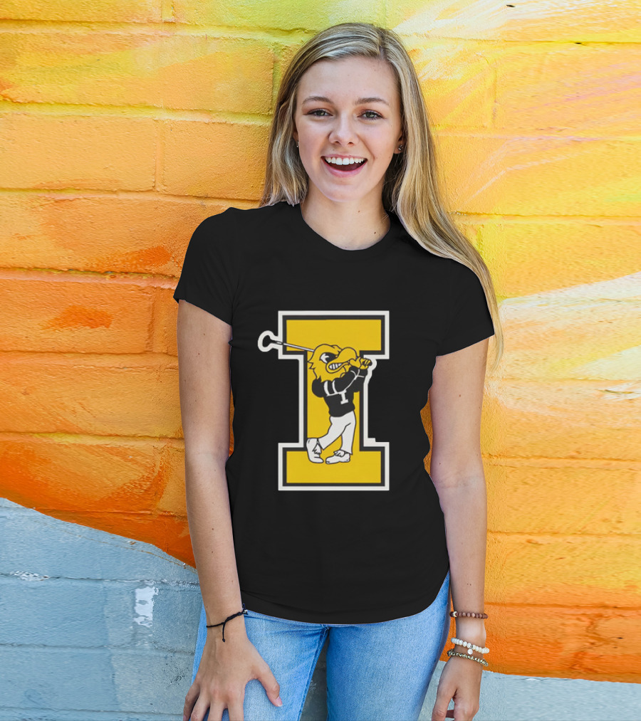Iowa Hawkeyes Golf Vintage Logo Swinging Herky T-Shirt