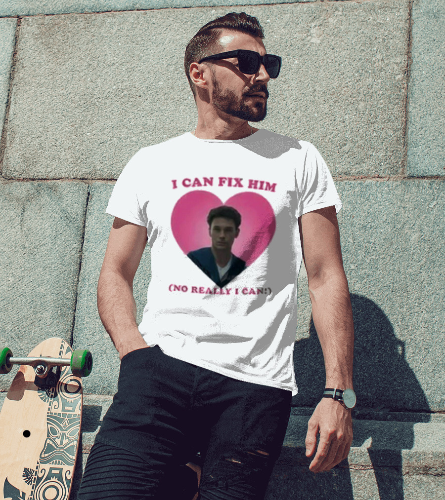 Erik Menendez Pink Heart I Can Fix Him No Really I Can T-Shirt