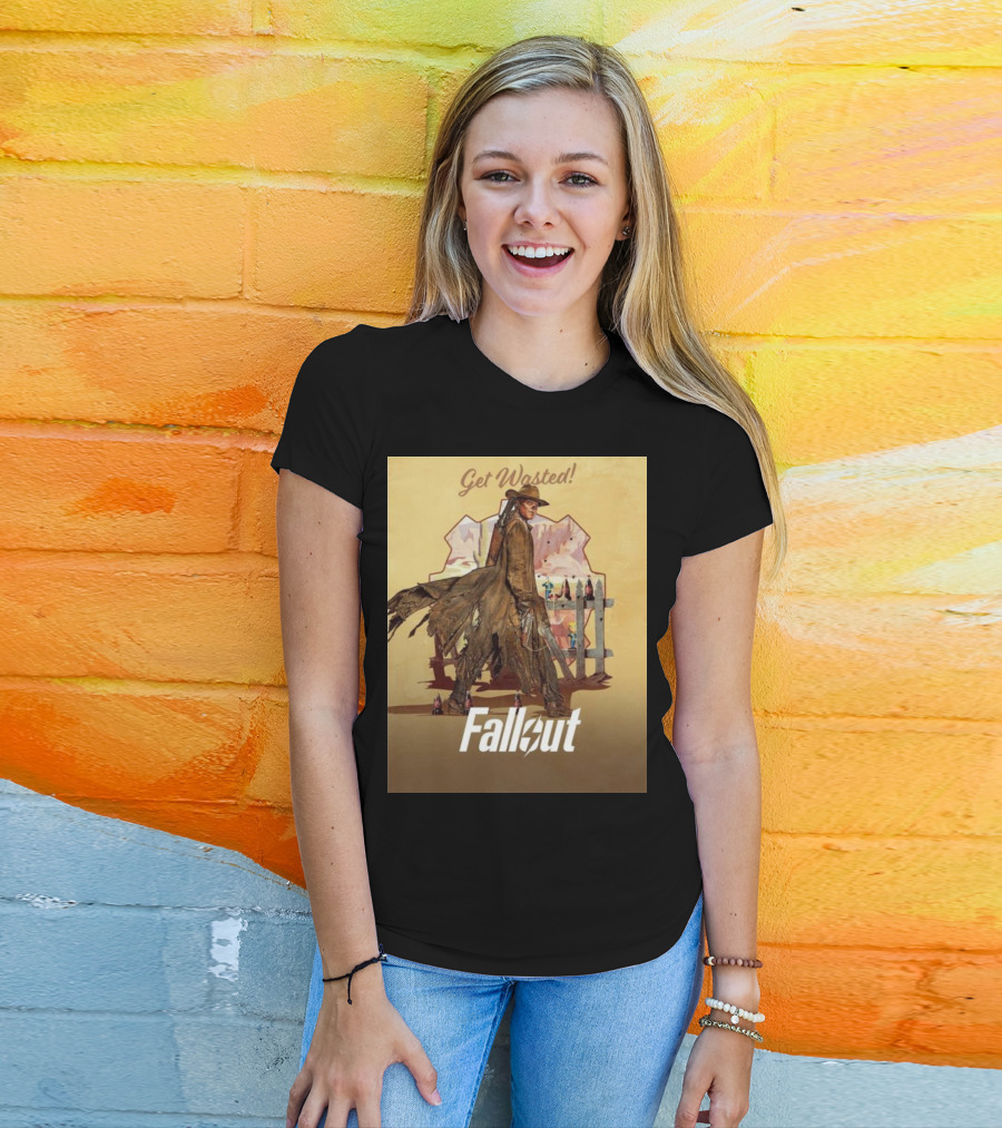 Get Wasted Fallout Series Western Theme Premieres April 12 On Prime Video T-Shirt