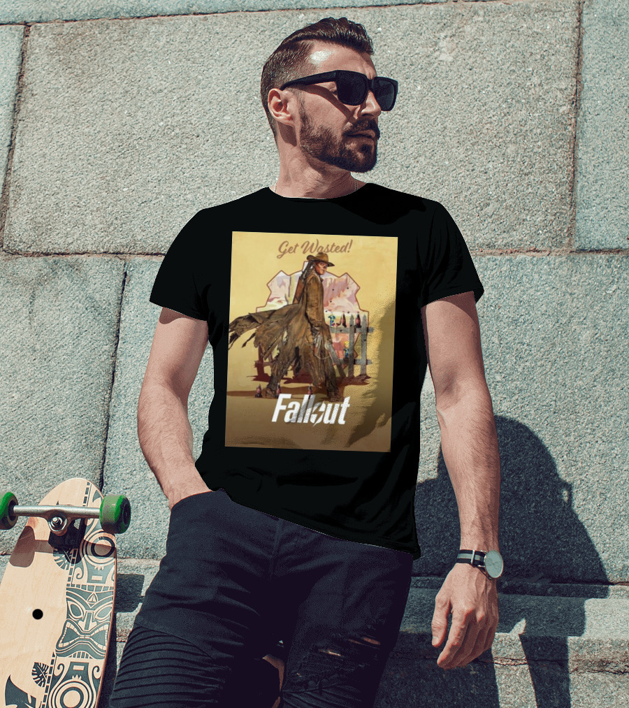 Get Wasted Fallout Series Western Theme Premieres April 12 On Prime Video T-Shirt
