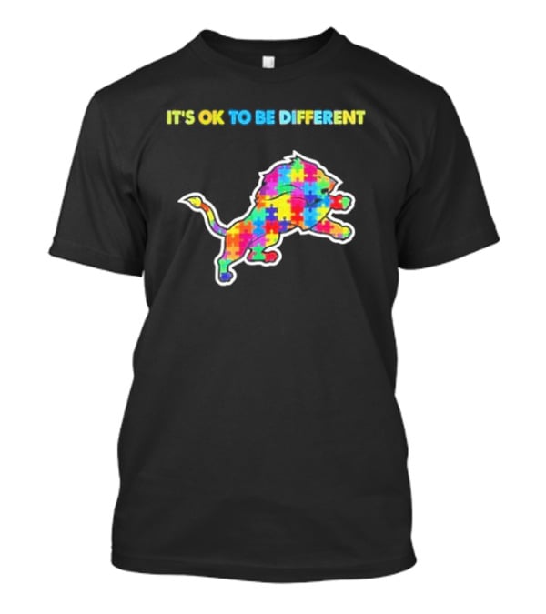 It's Ok To Be Different Autism Puzzle Lion T-Shirt