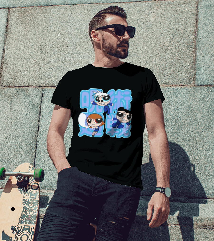Jujutsu Kaisen Powerpuff Girls Gojo Satoru Mashup T-Shirt