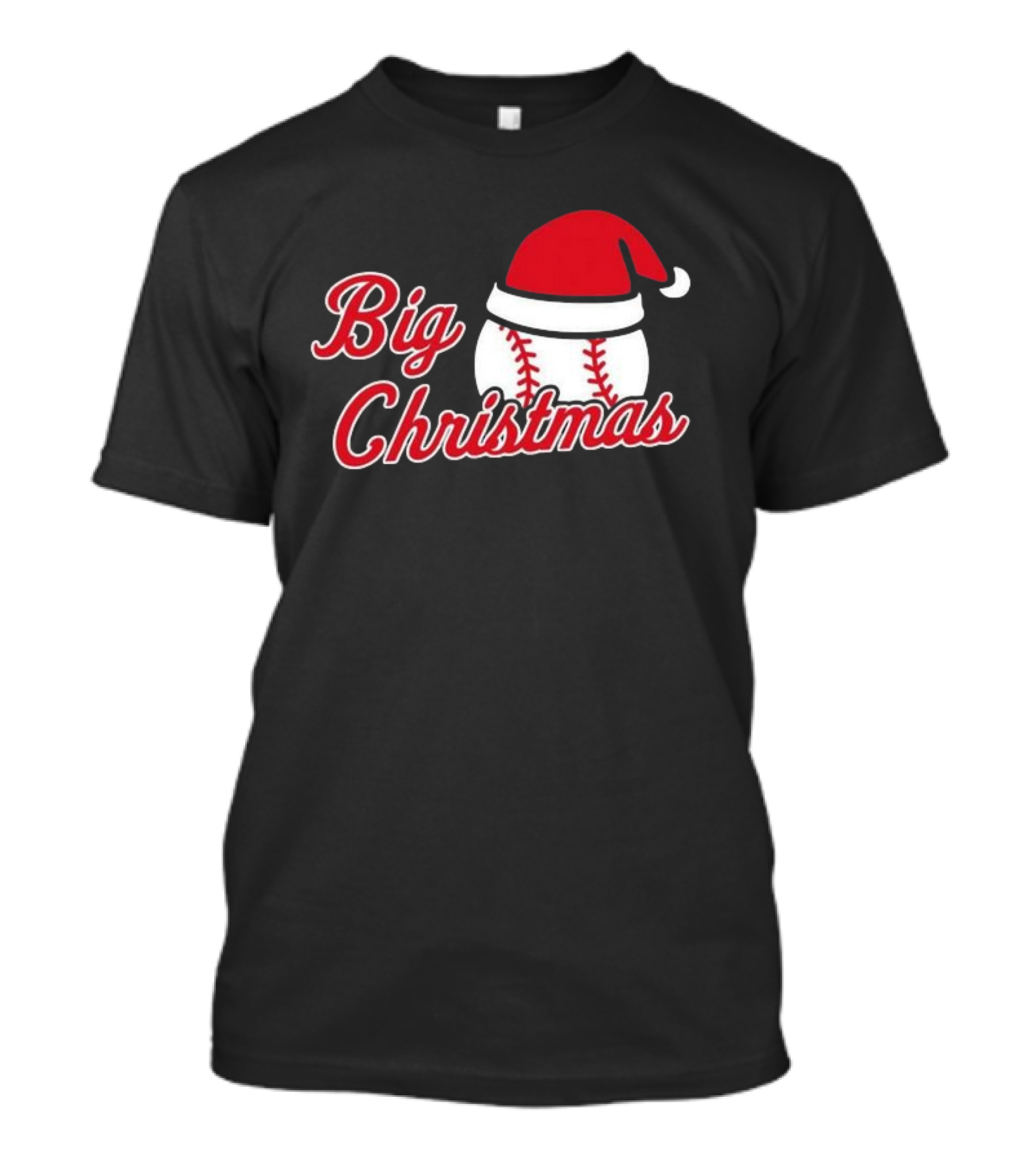 Cleveland Big Christmas Baseball Santa Hat T-Shirt