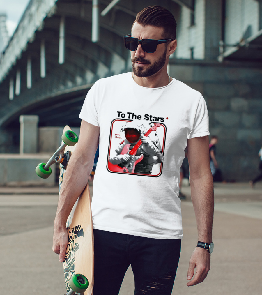 To The Stars Astronaut Playing Guitar Bringing The Future T-Shirt
