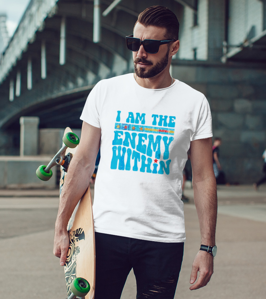I Am The Enemy Within Retro America T-Shirt