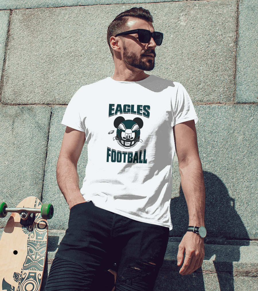 Eagles Football Mickey Mouse Helmet Philadelphia T-Shirt