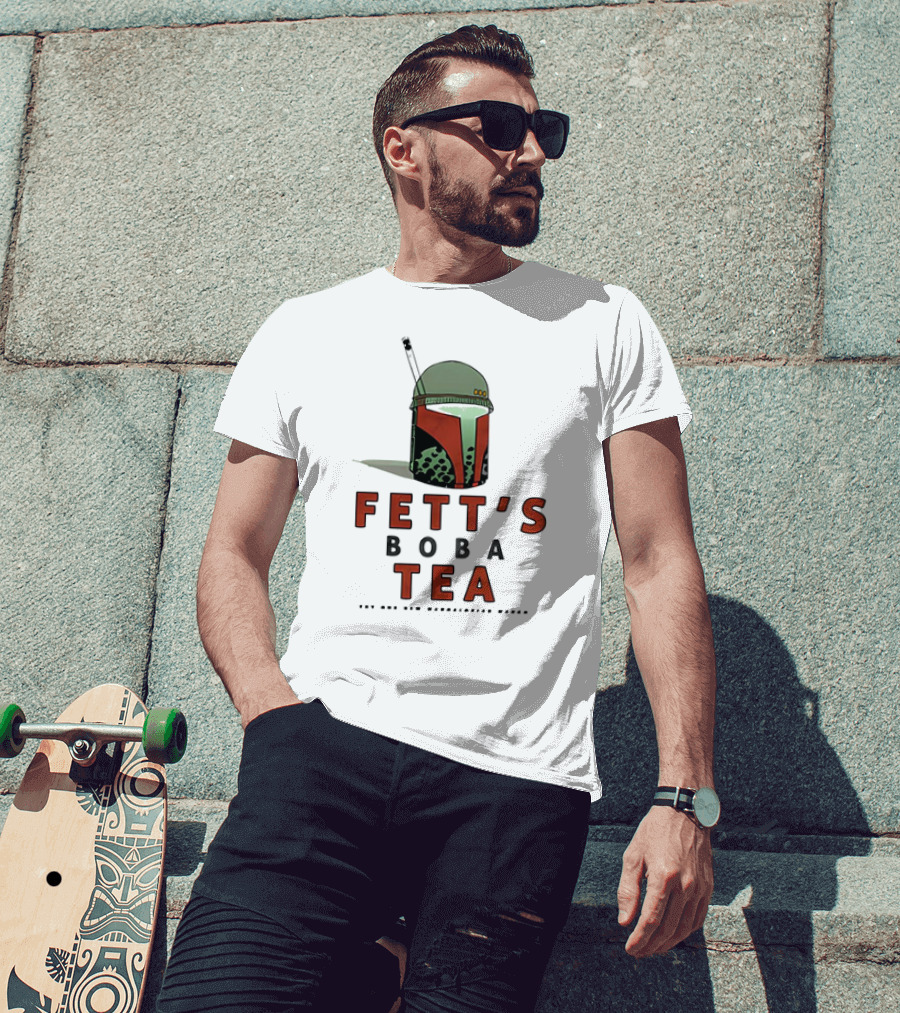 Fett’s Boba Tea Try Our New Mandalorian Flavor T-Shirt