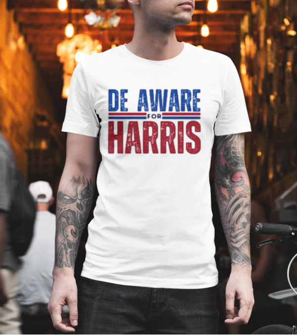 Delaware Aware for Harris Walz 2024 Against Anti Trump T-Shirt Delaware Aware for Harris Walz 2024 Against Anti Trump T-Shirt