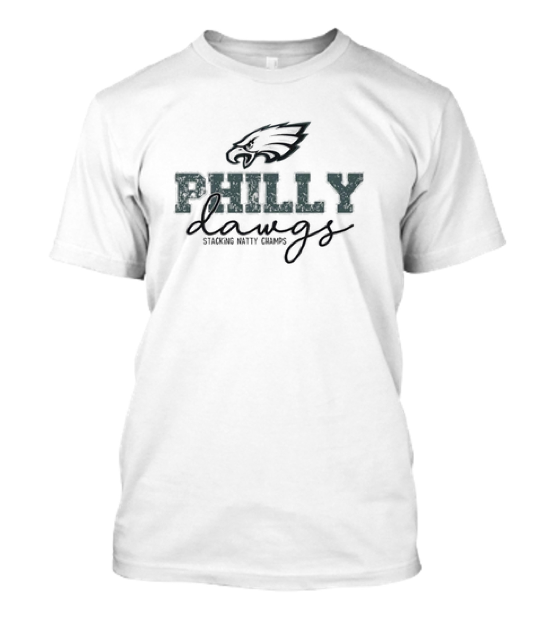 Philly Dawgs Stacking Natty Champs Philadelphia Eagles Georgia Bulldogs T-Shirt
