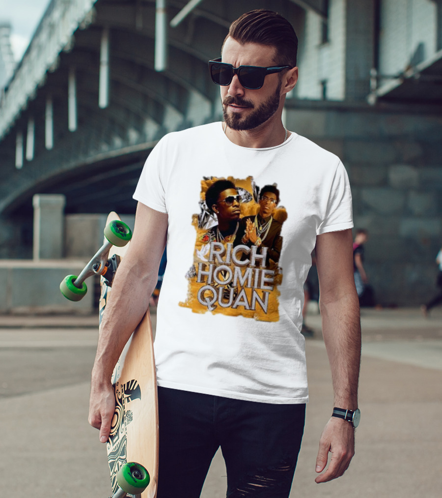 Rich Homie Quan Vintage Style Graphic Collage T-Shirt