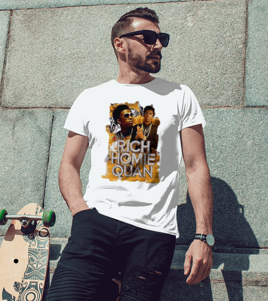 Rich Homie Quan Vintage Style Graphic Collage T-Shirt