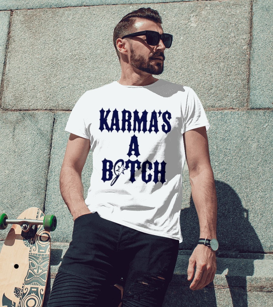 Karma's A Bitch Magic Wand Stars T-Shirt